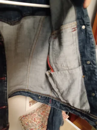 Cazadora Vaquera Mujer Massimo Dutti Azul