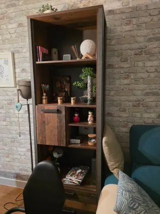 Conjunto Muebles Salón Madera y Metal