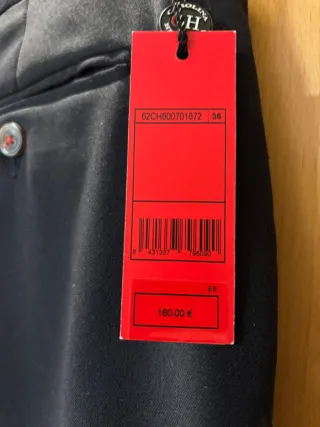 Pantalón Vestir Negro Carolina Herrera Hombre