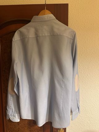 Camisa Massimo Dutti Hombre Azul Claro