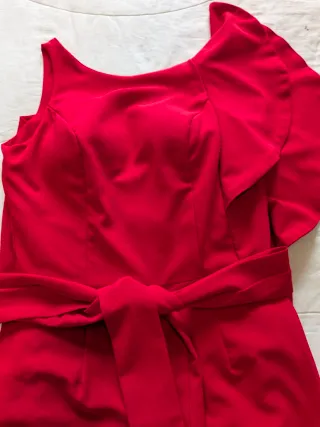 Mono fiesta rojo con volante