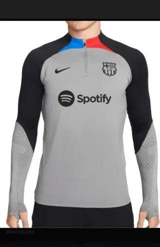 Sudadera FC Barcelona Nike Gris Negra