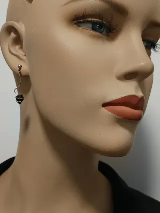 Pendientes Plata Ley y Ónix