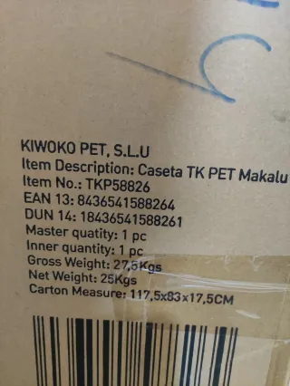 Caseta Madera Perro Makalu Nueva