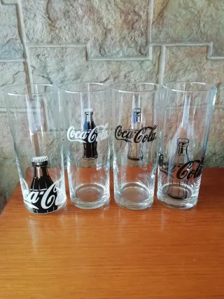 Set 4 Vasos Coca-Cola Botella