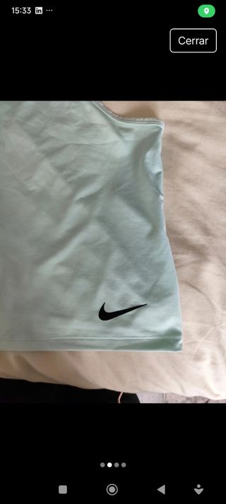 Camiseta Nike training mujer verde