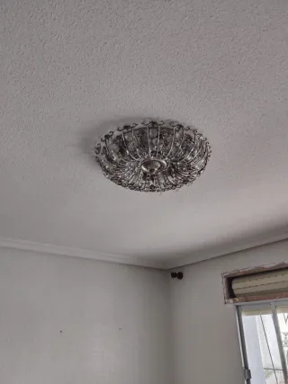 2 Lámparas Metal y Cristal