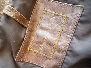 Chaqueta de piel hombre marrón