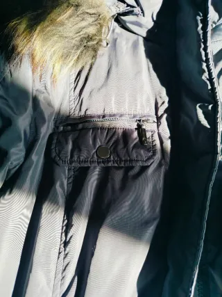 Giubbotto donna grigio imbottito con cappuccio