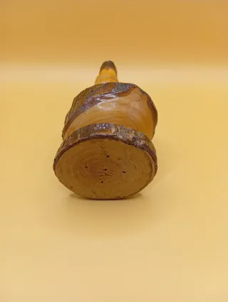 Bottiglia decorativa vintage in legno