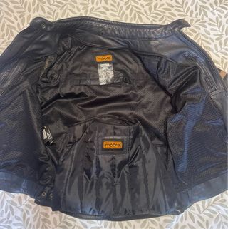 Chaqueta de piel Moore para moto