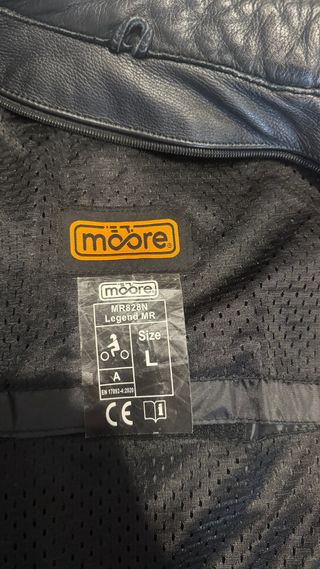 Chaqueta de piel Moore para moto