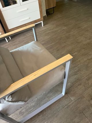 Silla Comedor/Exterior Tela y Metal