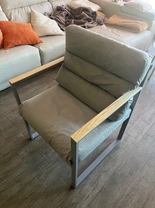 Silla Comedor/Exterior Tela y Metal