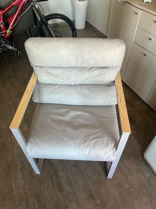 Silla Comedor/Exterior Tela y Metal