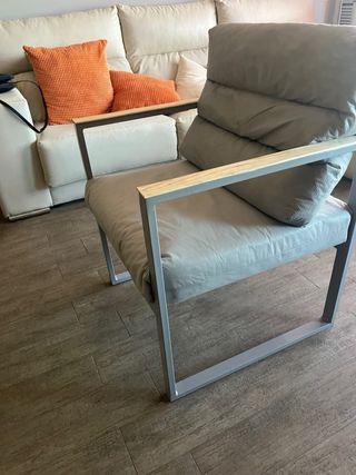 Silla Comedor/Exterior Tela y Metal