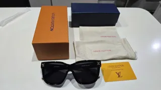 Occhiali da sole Louis Vuitton neri e oro