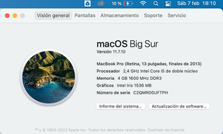 MacBook Pro A1502 Plata