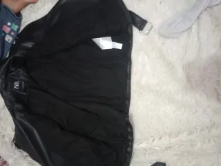 Chaqueta Zara Cuero Negra