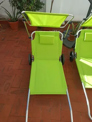 Tumbonas plegables con ruedas