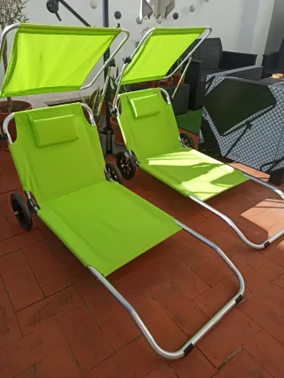 Tumbonas plegables con ruedas