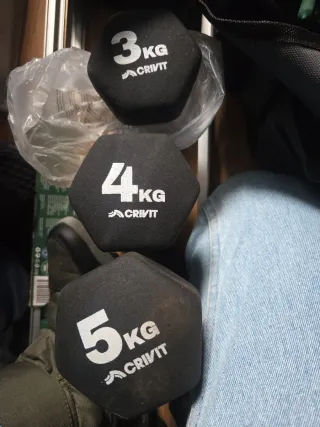 Pack Mancuernas 3kg, 4kg y 5kg CRIVIT