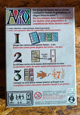 Juego de cartas Avío