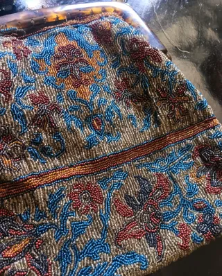 Borsetta perline antica fine '800