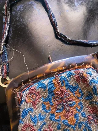 Borsetta perline antica fine '800