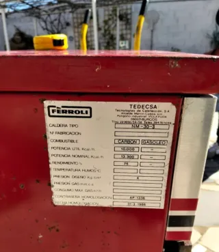 Caldera de carbón Ferroli NM 30