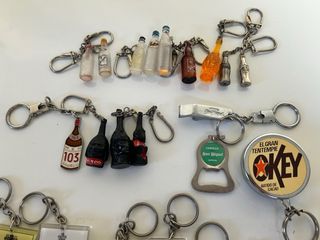 Lote 24 Portachiavi Vintage Bottiglie e Marchi