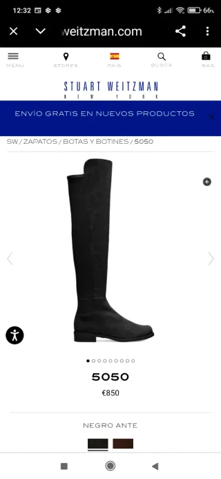Botas altas de cuero