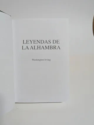 Leyendas de la Alhambra - Washington Irving