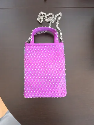 Bolso fiesta morado Zara