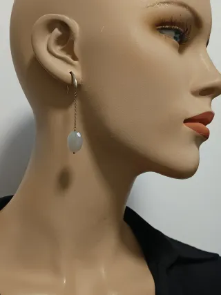 Pendientes Plata Ley Cristal Facetado