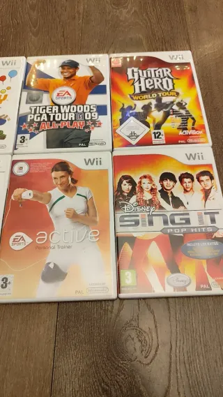 Lote 8 Juegos Wii: Link's, Wii Play, Guitar Hero