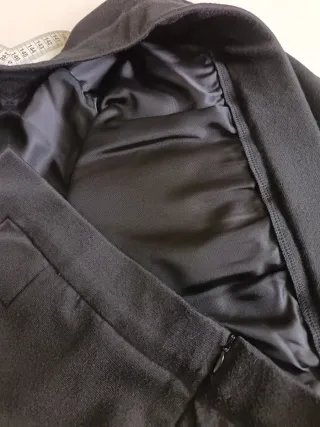 Gonna nera lunga fatta a mano Made in Italy