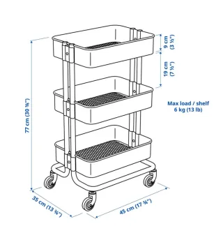 Carrito de almacenaje multiusos