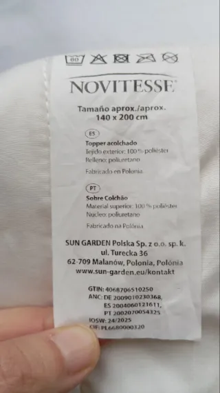 Toper/Sobrecolchón.Nuevo