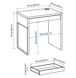 Escritorio blanco 73x50 cm