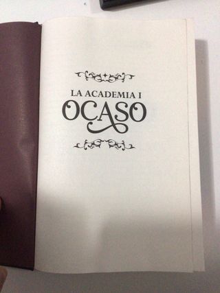 Libro La academia Ocaso I en muy buen estado