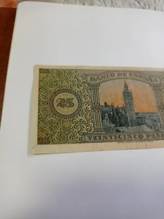 Billete 25 Pesetas Banco de España 1938