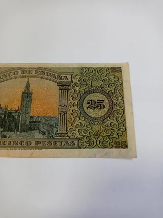 Billete 25 Pesetas Banco de España 1938