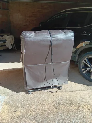 Sillón Eléctrico Cuero Sintético Marron