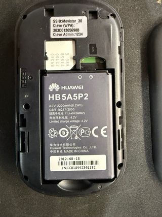 Router WiFi Portátil Huawei Movistar MiFi