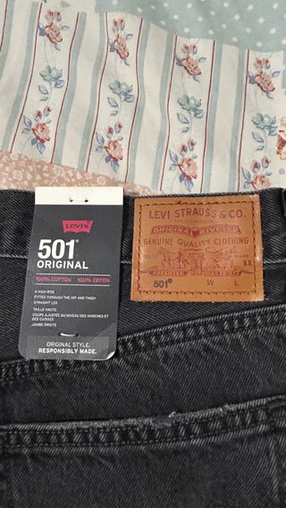 Levi's 501 Original Jeans Negros con Tachuelas