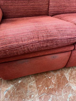 Sofá 3 plazas rojo extensible