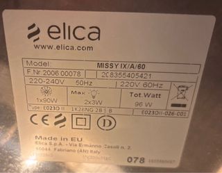 Campana extractora Elica piramidal Missy IX/A/60