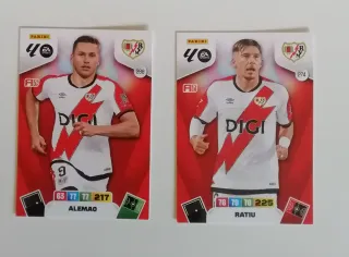 Cromos Rayo Vallecano Panini 2025-2026.