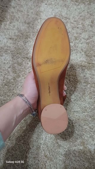 Botas Bershka Castanho/Laranja Tam 38